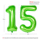 Number Balloons 40 Inch Green Birthday Party Decorations 15St Digital Jumbo Helium Foil Mylar Balloon