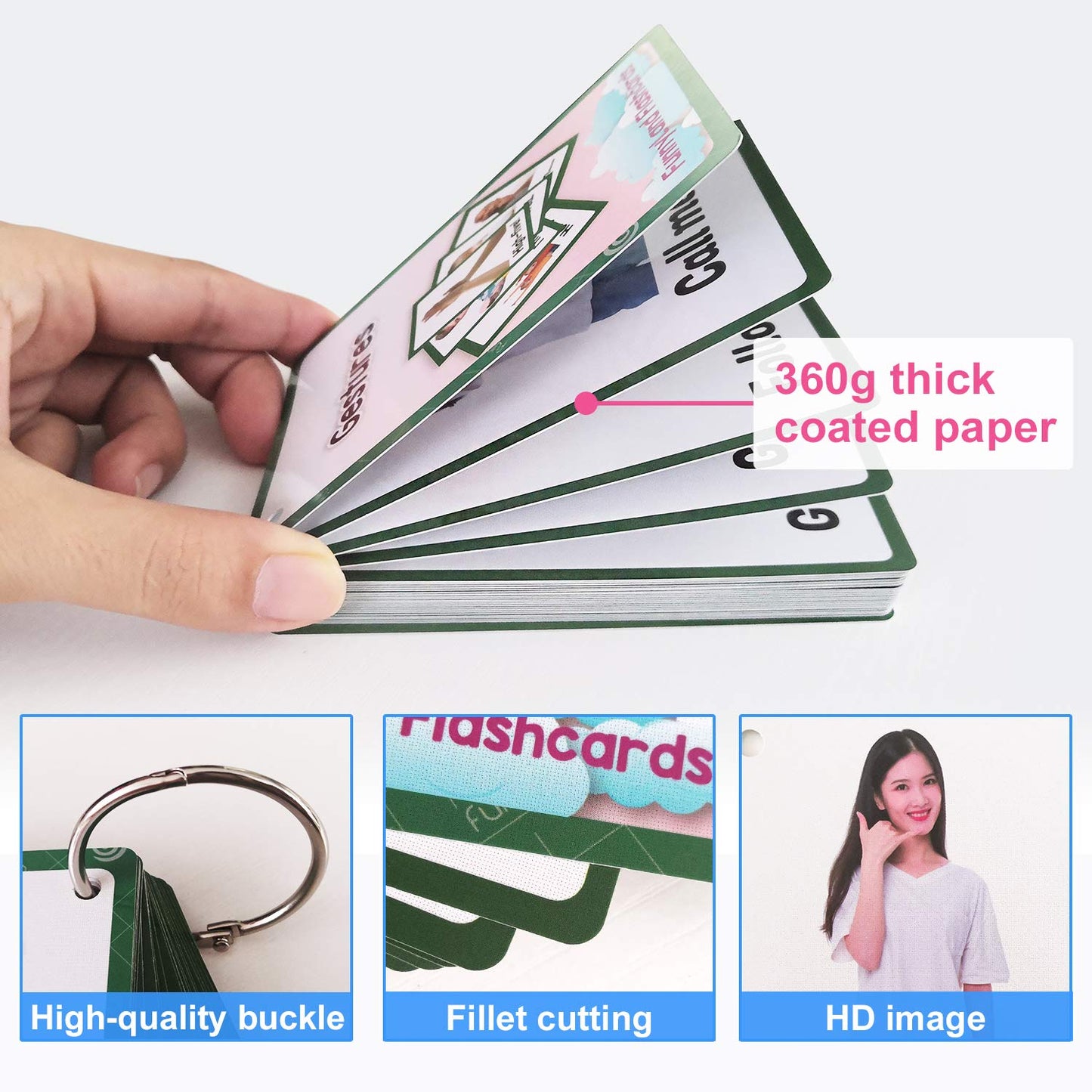 26Pcs/Set Gestures Kids Gifts English Flash Cards Pocket Card Educational Learning Baby Toys For Children Pre-Kindergarten