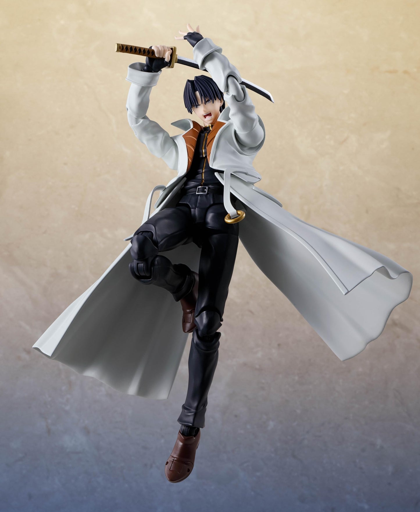 Tamashii Nations - Rurouni Kenshin: Meiji decorative replica bladesman Romantic Story - Aoshi Shinomori  Bandai Spirits S.H.Figuarts Action Figure