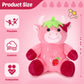 Hydren Pink Cow Stuffed Animal 9.8'' Soft Cute Strawberry Plush Animal Toy For Boys Girls Kids Toddlers Valentine'S Day Birthday