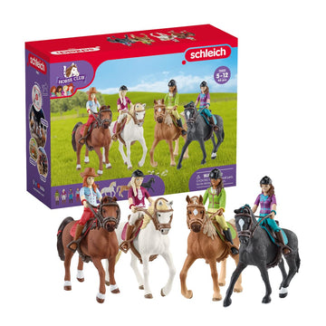 Schleich Horse Club Ride Out 40-Piece Playset Horse Gifts For Girls & Boys Ages 5+ With 4 Horse Rider Girls, 4 Horse Toys And Ho
