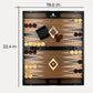 Woodronic 19'' Backgammon Set For Adults, Folding Classic Board Game, Best Strategy Game And Smart Game Of Tactics