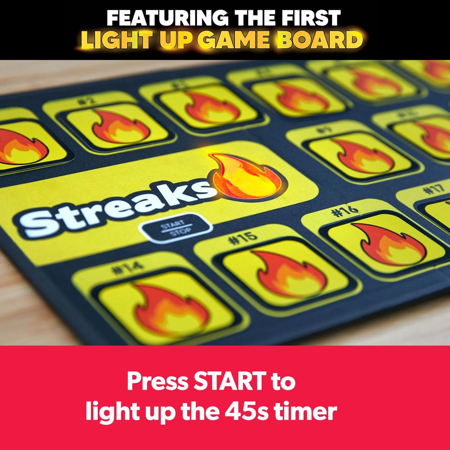 Buffalo Games - Streaks - mature-themed Party Game - New Game Night Classic - Electronic Light Up Board - mature-themed Fast Paced Race Against The Clock Counter - Cooperative Play - Ages 17 and Up
