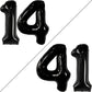 Katchon, Giant Black 14 Balloon Numbers Foil - 40 Inch | 14 Birthday Decorations For Boys | Black 14Th Birthday Balloons For Teen Boy Birthday Decorations 14 | 14Th Birthday Decorations For Boys
