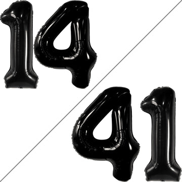 Katchon, Giant Black 14 Balloon Numbers Foil - 40 Inch | 14 Birthday Decorations For Boys | Black 14Th Birthday Balloons For Teen Boy Birthday Decorations 14 | 14Th Birthday Decorations For Boys