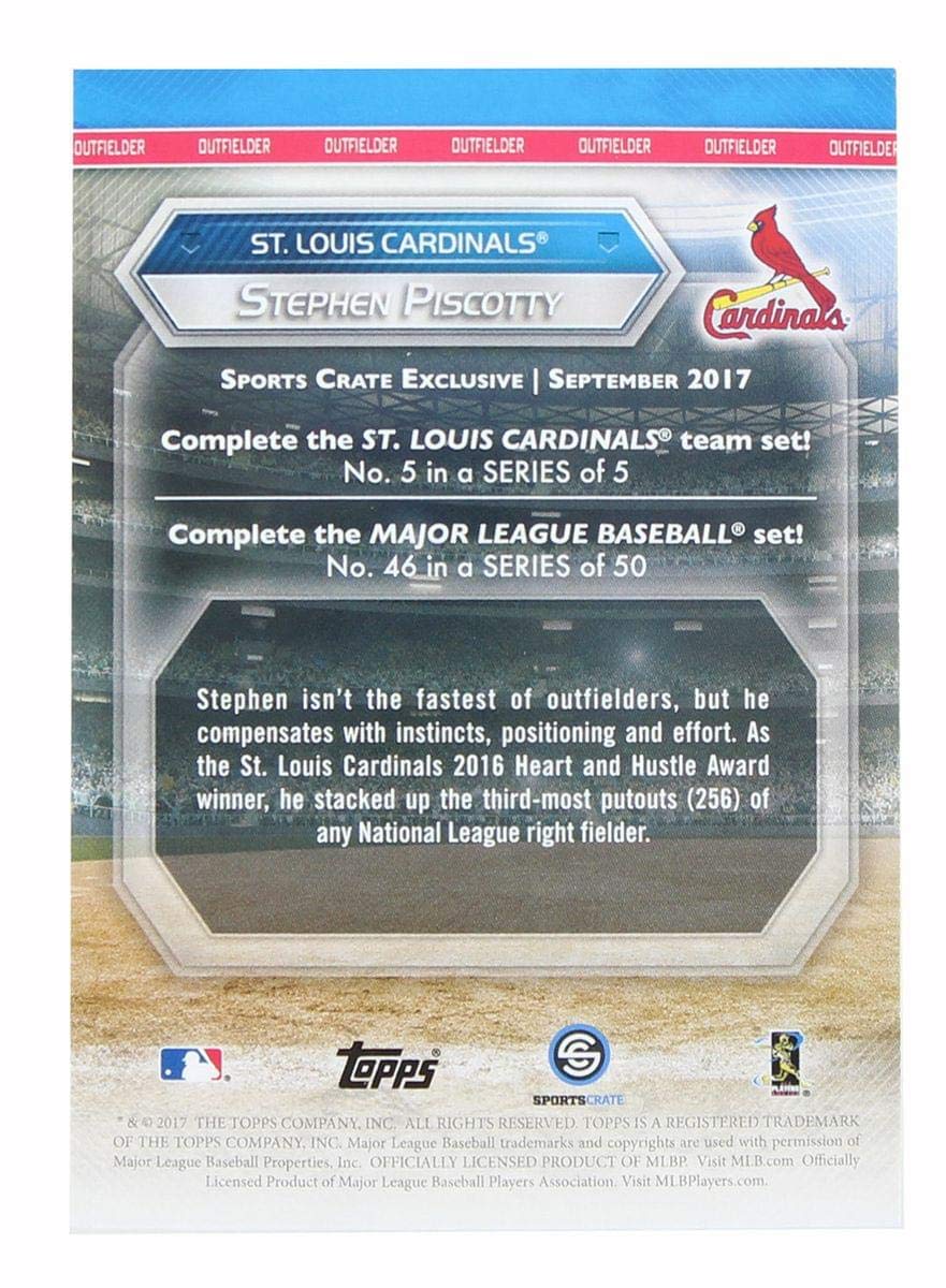 St Louis Cardinals Mlb Crate Exclusive Topps Card #46 - Stephen Piscotty