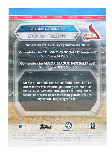 St Louis Cardinals Mlb Crate Exclusive Topps Card #46 - Stephen Piscotty