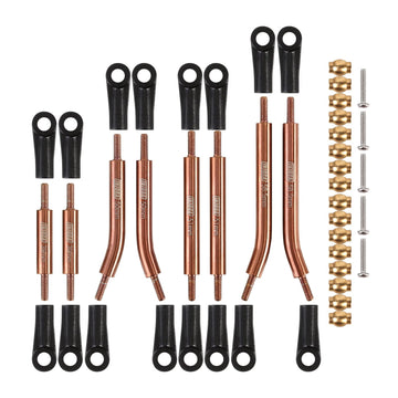 INJORA High Clearance 4 Links Set Stainless Steel Links Set for SCX24 C10 JLU Bronco Axial 1/24 RC Crawler Car Upgrade Parts(Bro