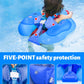 LAYCOL Baby Swimming Float Ring XL - Inflatable with Sun Canopy, No Flip Over, Deep Blue, Model B1214Y for Ages 3-36 Months