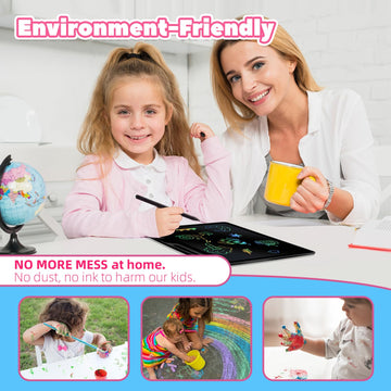 Kinayue 13 Inch Lcd Writing Tablet For Kids, Rechargeable Doodle Board, Kid Drawing Pad Learning Toys Best Gift For Birthday Chr
