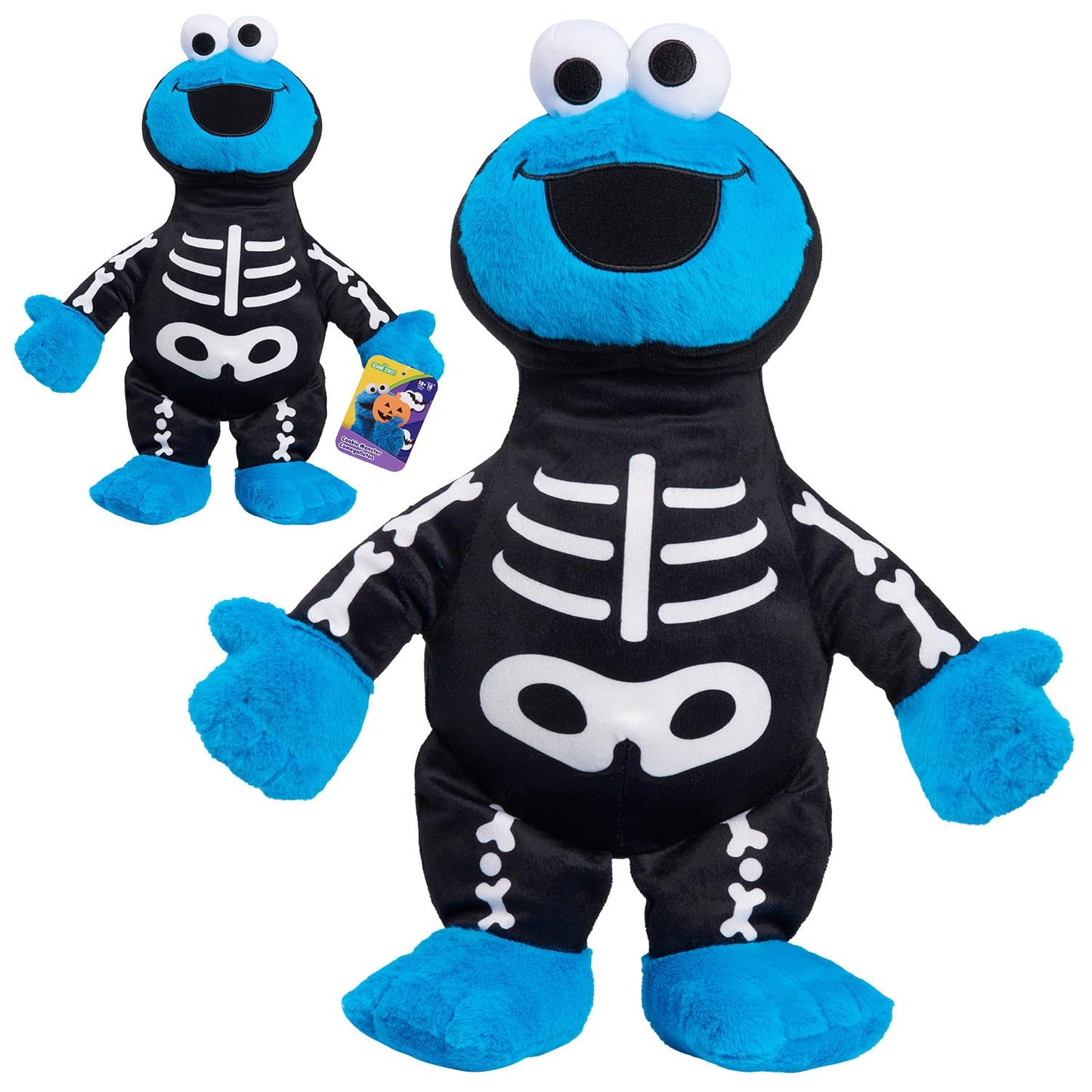 Just Play Sesame Street Cookie Monster Plush Toy, 15-Inch Large, Super Soft, Multicolor, Model 57708, Kids 18 Months+