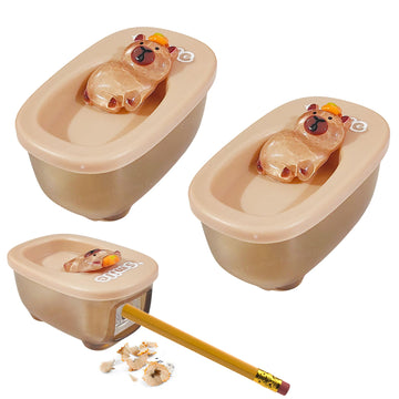 Funblast Capybara Bathtub Pencil Sharpener For Kids - Set Of 2 Pcs Sharpener For Kid, Stationery Items Aesthetic, Stylish Sharpe
