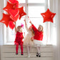 Red Star Foil Balloons, 18 Inches Star Foil Balloons For Helium, 10 Pcs Red Star Birthday Balloons For Birthday Party Graduation