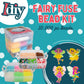 10,000pc Fuse Bead Fairy Kit w Carrier CASE-25 Colors, 12 Unique Templates, 4 Peg Boards, Tweezers, Ironing Paper- Bulk Art Craf