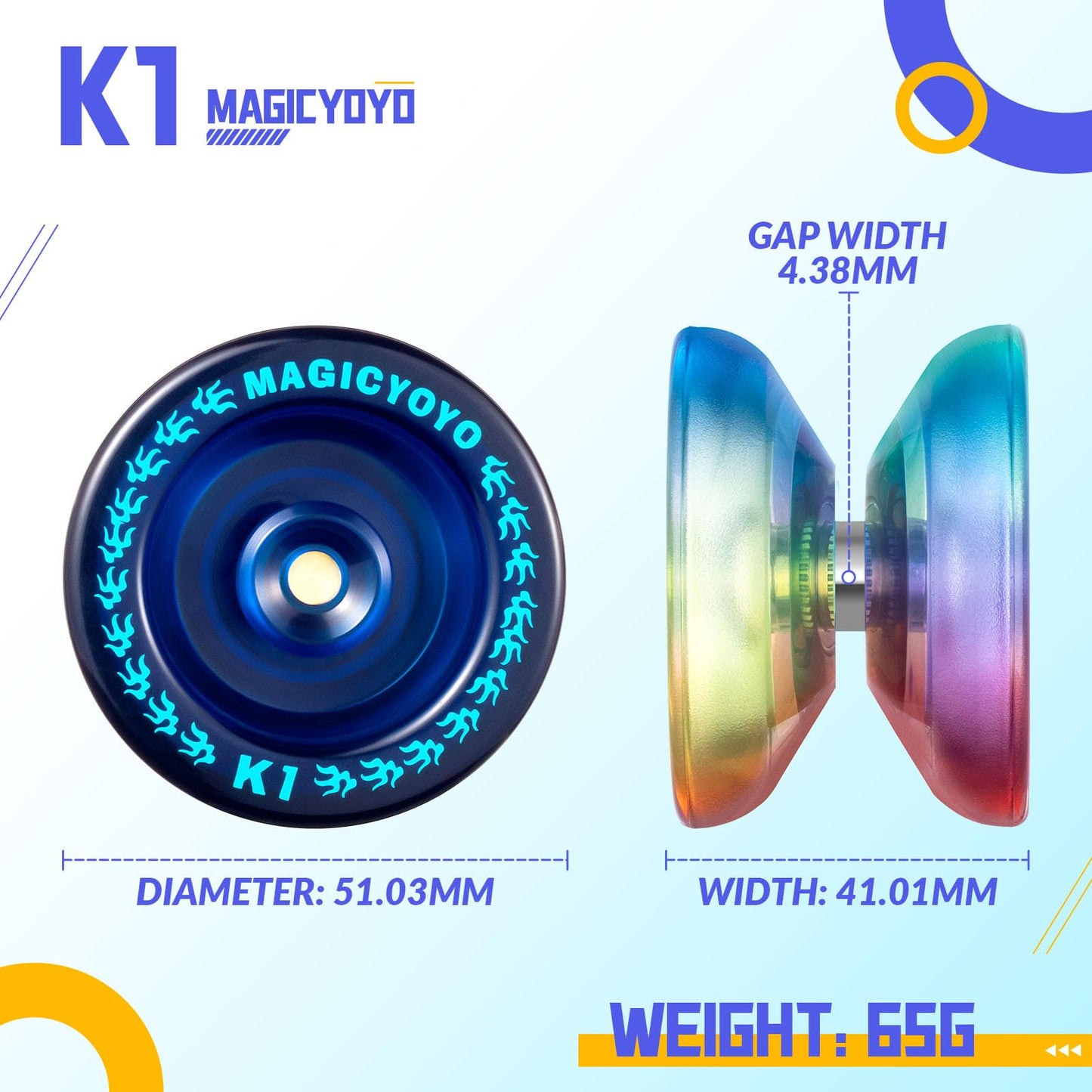 Magicyoyo Pack Of 2 Responsive Yoyos K1 Tug Return Hubstacks Yo-Yo For Kids Beginners Dual Purpose Yo Yo With Unresponsive Beari