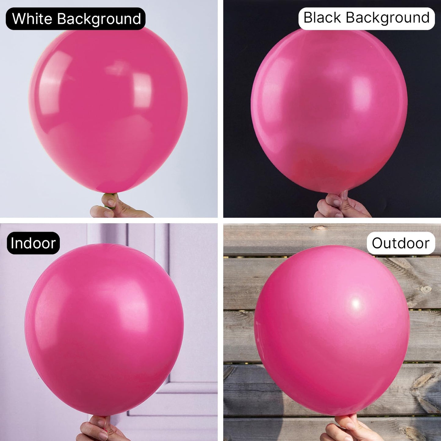 Partywoo Hot Pink Balloons 100 Pcs Magenta Balloons Dark Pink Balloons Different Sizes Pack Of 18 12 10 5 Inch Balloon Arch Kit Balloon Garland For Valentine'S Day Princess Party Decorations Pink-Y12