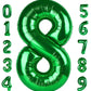 40 Inch Number 8 Balloon, Giant Dark Green 8 18 28 80 Birthday Balloons, 8Th Birthday Decorations Party Supplies, Wedding Annive