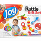 Waktoro Baby Rattle Gift Set For Newborn | 6 Pieces Colourful Rattle Toys | Safe Plastic Baby Toy | Early Learning & Sensory Dev