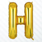 Flyloons Gold H Alphabets Letter Foil Balloons Perfect for Birthday Decoration Items, Anniversary, Bachelorette, Wedding, Farewe