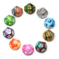 SmartDealsPro 10-Pack D4 D6 D8 D10 D12 Multi Colored Polyhedral Dice for for Dungeons and Dragons DND RPG MTG Table Games (Doubl