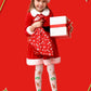 Bencailor 3 Packs Girls Christmas Tights Set Little Girls Christmas Stockings Xmas Footed Leggings For Girls 5-10 Years Old(Sant