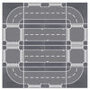 Lekebaby 16 Pack Road Base Plates, 10'X10' City Street Baseplates 100% Compatible With All Major Brands, 4 Curve / 4 T-Junction / 4 Straight / 4 Junction