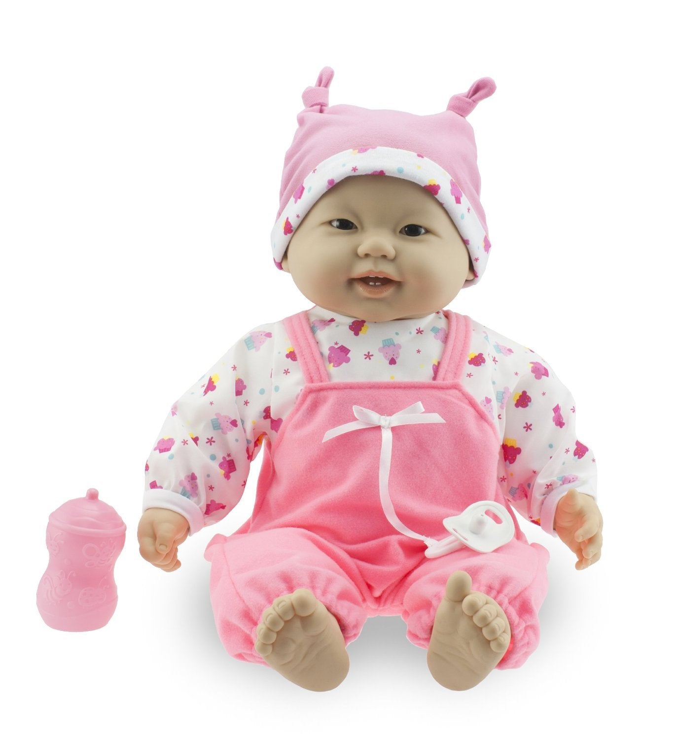 JC Toys Soft and Cuddly 20 Huggable Baby Doll Play Set Lots to Cuddle Babies | Pink | Ages 2+ | Asian