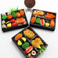 Set 3 Handmade Miniature Sushi Bento – 1:6 Scale Realistic Clay Japanese Food For Dollhouses, Doll Accessories, Diy Crafts & Collectible Miniature Kitchen Decor