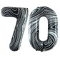 Goer Number 70 Balloons For 70Th Birthday Party Decorations,42 Inch Jumbo Foil Helium Balloons For 70Th Anniversary (Marble Black)