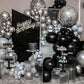 Black And Silver Balloon Arch Kit, 102Pcs Metallic Silver And Black Balloon Garland Kit Black Gray Party Balloons Grey Silver La