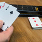 We Games Cribbage Board With Pegs - Cribbage Set Of Playing Cards & 9 Metal Pegs - Fun Family Game Night - Travel Cribbage Board, Walnut Stained