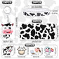 Chunful 148 Pcs Cow Party Favors Include cow Print Gift Bag Cute Keychain Elastic Silicone Bracelets Animal Stickers for Kids Gi