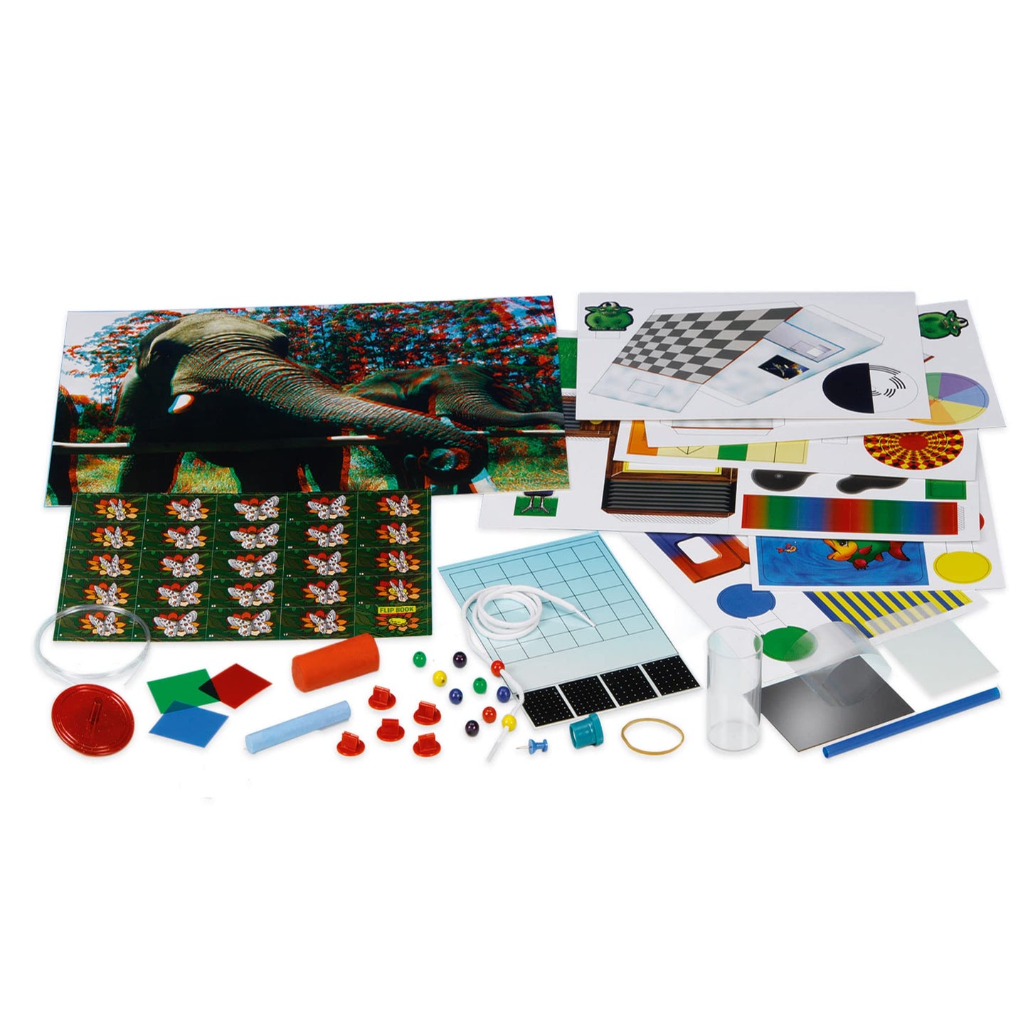 Thames & Kosmos Optical Illusions Stem Experiment Kit | 35 Amazing Optical Experiments | Explore Physics Of Light, Optics, Perception | Includes 3D Glasses | Build A Camera Obscura | For Ages 8+