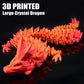 LOCYFENS Large 30'' 3D Printed Dragon, Articulated 3D Dragon Toys, Long Crystal Dragon Red Gold