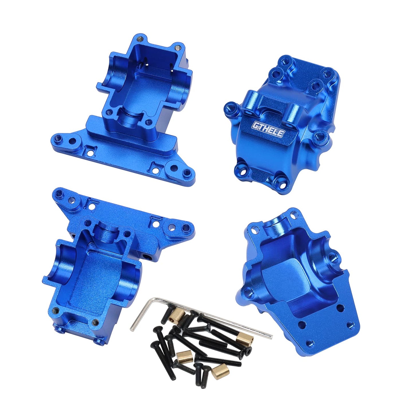 GTHELE Aluminum Front & Rear Differential Housing Bulkhead for 1/18 Traxxas LaTrax Teton Desert Prerunner Rally SST, Replacement