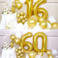 Aule 40 Inch Big Gold 6 Balloon Number Large Foil Helium Number Balloons 0-9 Jumbo Giant Happy 6Th Birthday Party Decorations Fo