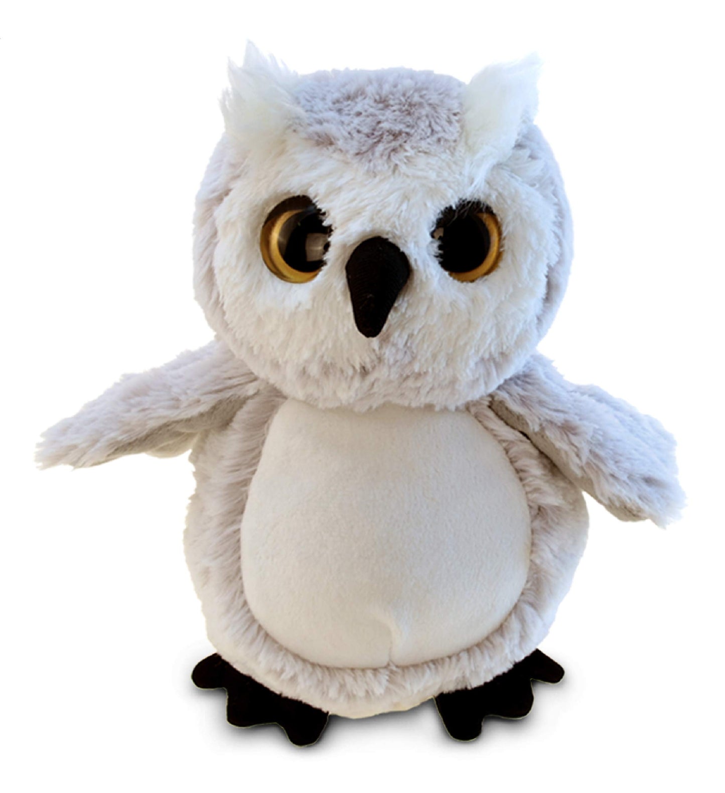 Puzzled Dollibu Owl Plush - Super Soft Stuffed Animal, Cute Grey Wildlife Bird Stuffed Animal Adorable Fluffy Stuffed Animal For Boys And Girls, Plush Owl Gifts For Kids, Teens, And Adults - 9 Inches
