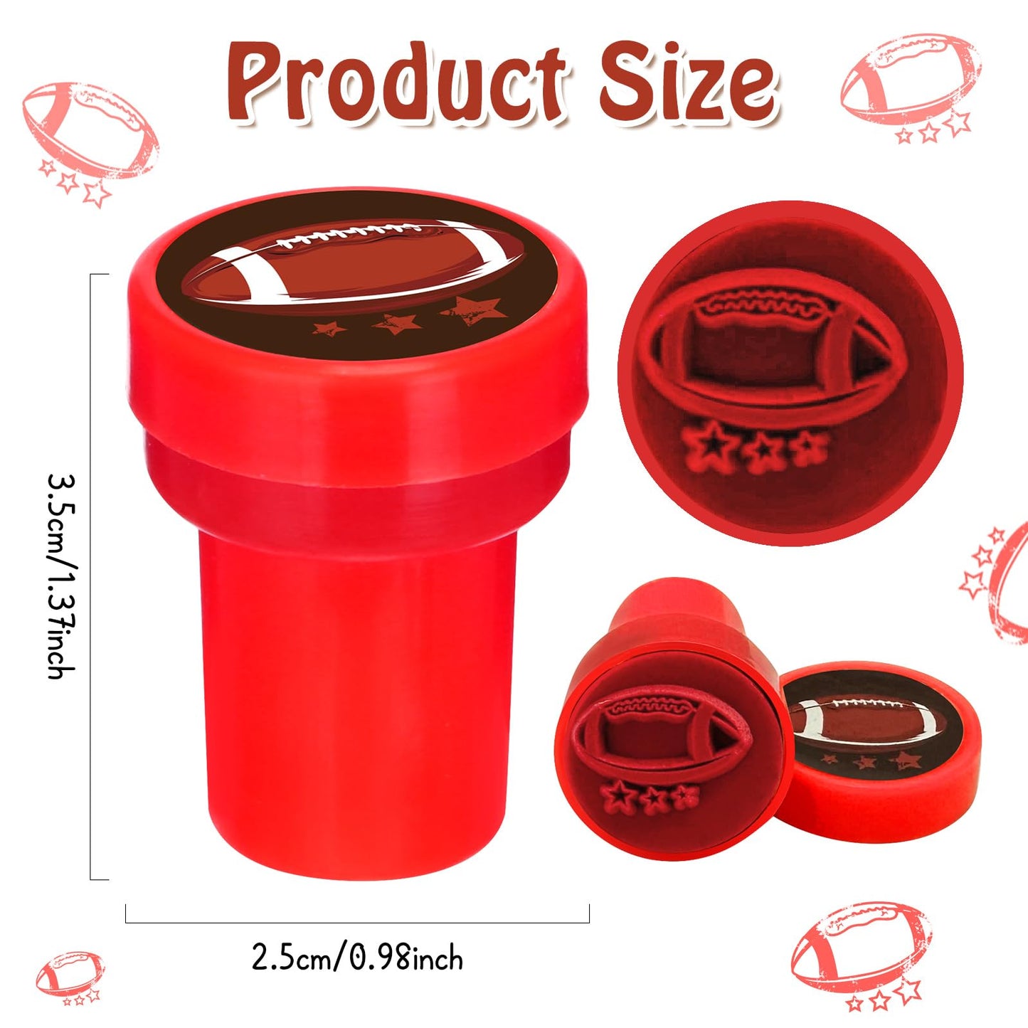 Cinrobiye 24 Pcs Sports Themed Stampers for Kids