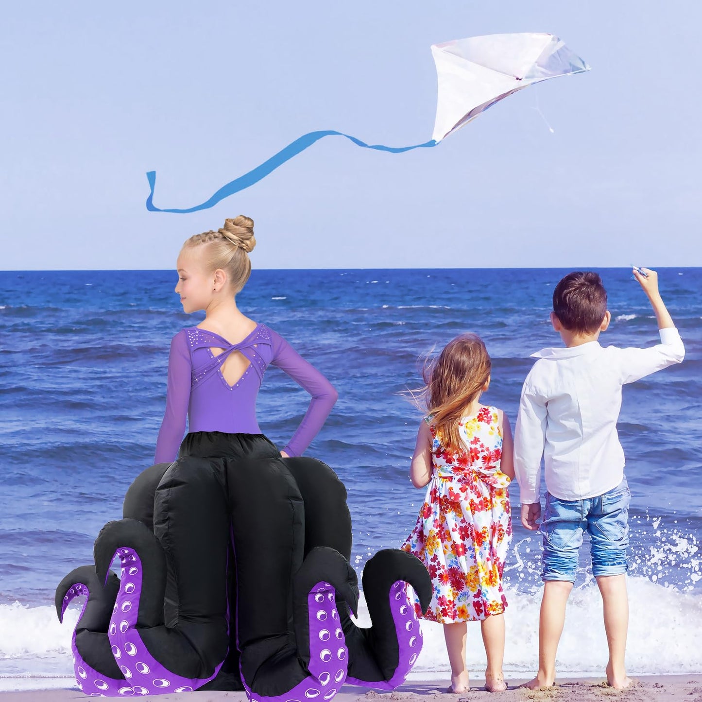 Inflatable Costumes for Kids Octopus Halloween Blow Up Octopus Costume Animal Girls Cartoon Cosplay Party