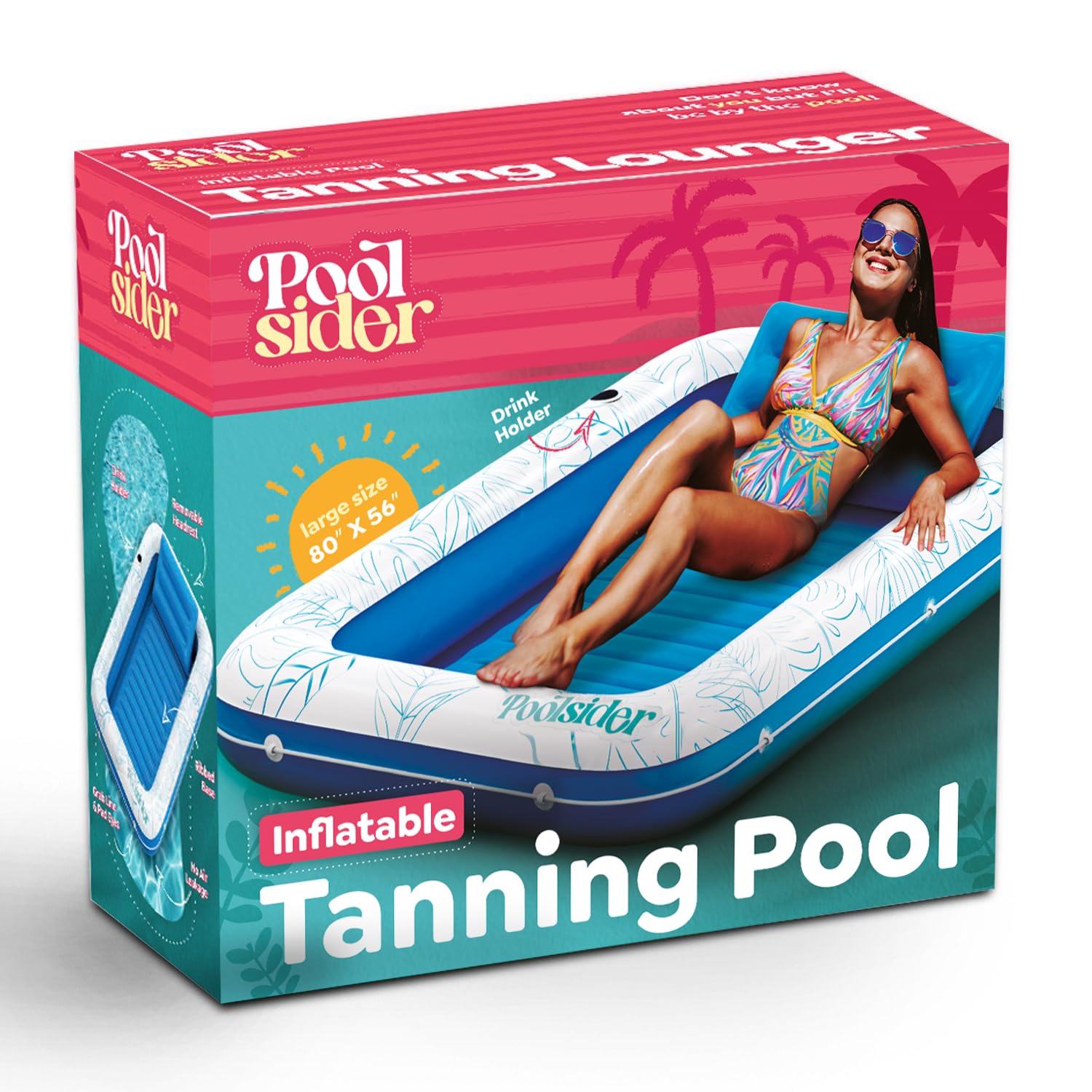 enhanced Inflatable Tanning Pool Lounger | Large Inflatable Tanning Bed for mature-themeds | Multipurpose Pool Floats mature-themeds | Inflatable Pool Float | Tanning Float