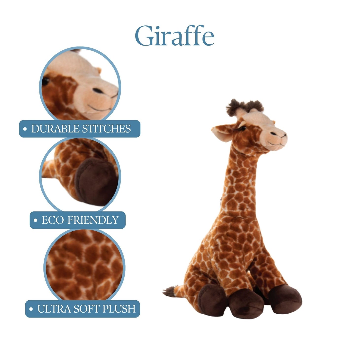 The Petting Zoo Giraffe Stuffed Animal, Gifts for Kids, Wild Onez Zoo Animals, Jumbo Giraffe Plush Toy 24 inches