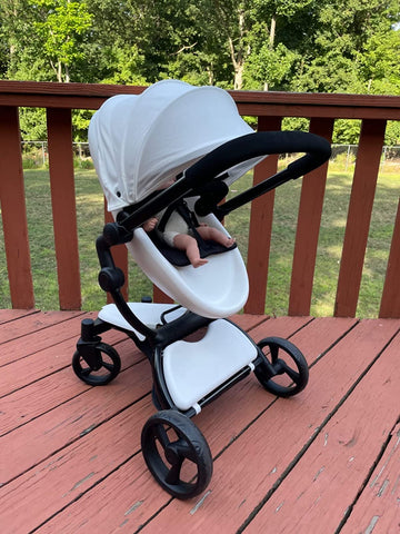 Anivia Luxury Baby Doll Stroller For 18' & 20' Girl Dolls - Doll Stroller With Folding Canopy, Mute Wheels And 2 Storage Baskets, Easy To Assemble