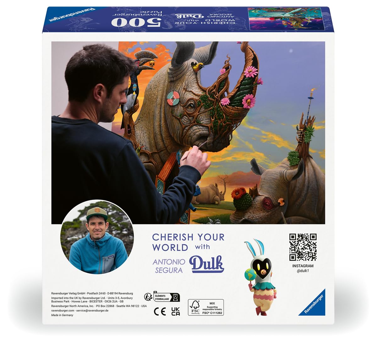 Ravensburger 500 Piece Jigsaw Puzzle - Oceanic Refuge Art by Dulk, Multicolor, 18.50 x 18.50in, Premium Cardboard