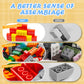 Wyswyg 2X4 Building Bricks 320 Pieces, Transparent Blue Bricks Bulk Kit, Basic Parts Accessories, Classic Creative Building Blocks Set, Compatible With Major Brands
