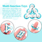 2 Pieces Fidget Toys Flippy Roller Chain, Six Roller Chain Fidget Toys Bike Chain Toys Novelty Stress Relief For Adults Anxiety Autism, Adhd (Dark Blue, Sky Blue)