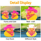 wonuu Car Dashboard Decorations Pink Cowboy Hat Rubber Ducks, Rubber Ducky for Car Ornament Cute Duck with Hat, Glasses, Necklac
