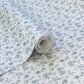 Iland Originality Dollhouse Wallpaper 39 * 15.7 Inch, Dollhouse Accessories On 1:12 Scale Or 1:6 Scale (Blue Rose)