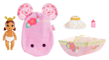 Baby Born Surprise Small Dolls Series 7 4' - Unwrap Surprise Collectible Baby Doll With 3 Water Surprises, Garden-Themed Outfit, Color Change Diaper, Mouse Carrying Pouch, Age 3+