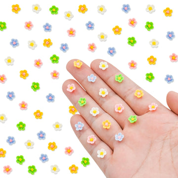 100 Pieces Mini Flowers For Crafts Dollhouse Miniatures Resin Tiny Things Micro Flowers For Dollhouse Fairy Garden Micro Landsca