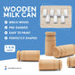 Wooden Milk Can, 1-5/8 inch, Pack of 10, Small Unfinished Cargo Drums, Perfect for Miniatures, Scale Models, Mini Train Making o
